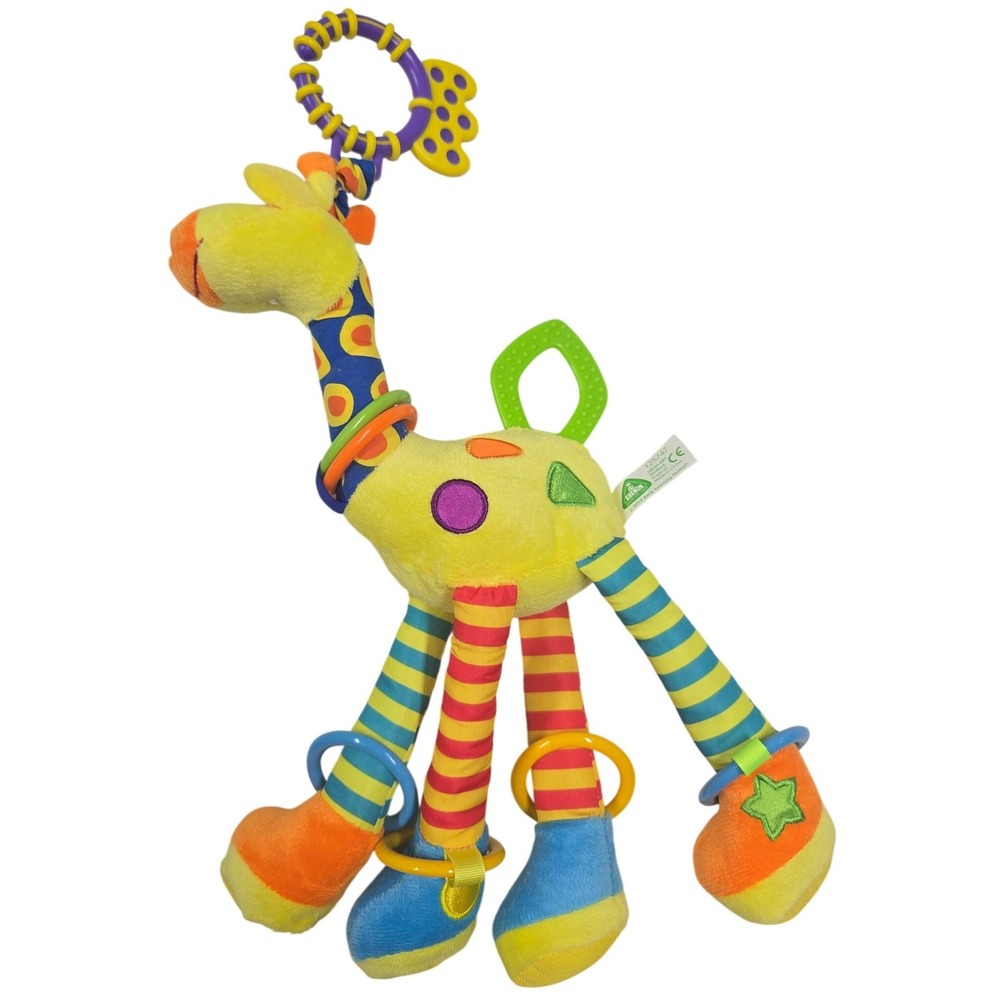Early Learning Centre ELC Giraffe Activity Plush Rattle Teether Toy 2012 Clip